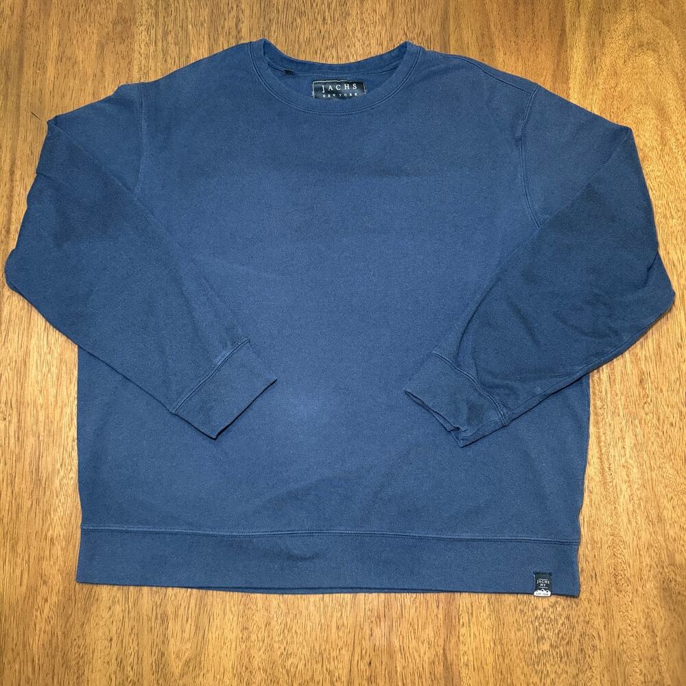 JACHS New York Mens XXL Navy Crewneck Sweatshirt Pullover Stretch Outdoor